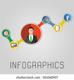 Vector illustration. Infographic template