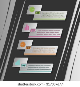 Vector illustration infographic template. Abstract paper infografics. Can be used for infographics, banner, poster etc.