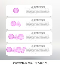 Vector Illustration. Infographic template list  Modern Design white background.