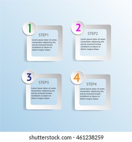 Vector illustration infographic template for presentation, education, web design, banners