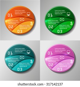 Vector illustration infographic template. Set of abstract banners. Can be used for infographics, banner, poster etc.