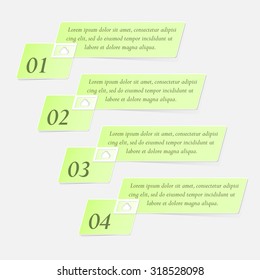 Vector illustration infographic template with step, options. Can be used for infographics, banner,  poster, web design, brochure, presentation etc.