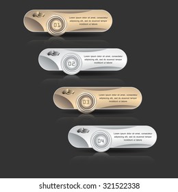 Vector illustration infographic template with step, options. Can be used for infographics, banner, poster, web design, brochure, presentation