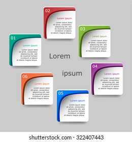 Vector illustration infographic template with step, options. Can be used for infographics, banner, poster, web design, brochure, presentation