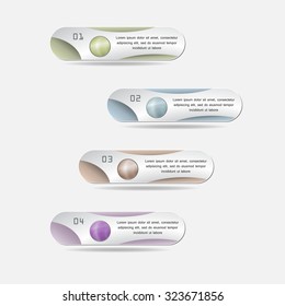 Vector illustration infographic template with step, options. Can be used for infographics, banner, poster, web design, brochure, presentation