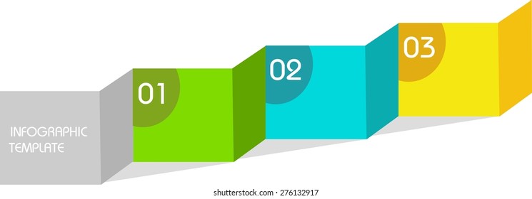 Vector illustration of infographic template for three steps