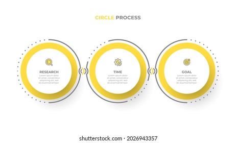 Vector illustration infographic thin line design with icons and 3 options or steps. Can be used for business presentation banner, annul report, info chart.  