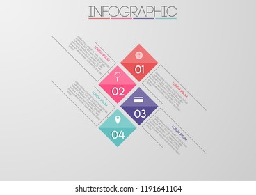 Vector illustration infographic timeline design template with label design and icons.
