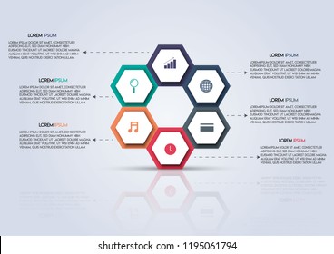 Vector illustration infographic timeline design template with label design and icons.