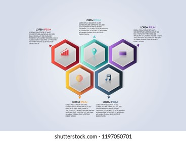 Vector illustration infographic timeline design template with label design and icons.