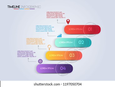 Vector illustration infographic timeline design template with label design and icons.