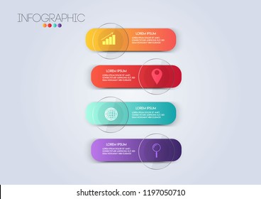 Vector illustration infographic timeline design template with label design and icons.