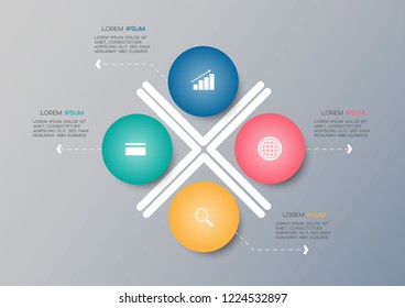 Vector illustration infographic timeline design template with label design and icons.