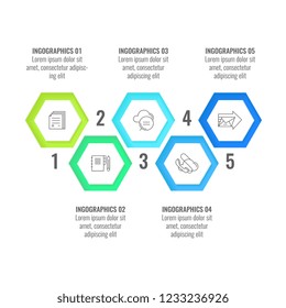 Vector illustration infographic timeline design template with label design and icons.