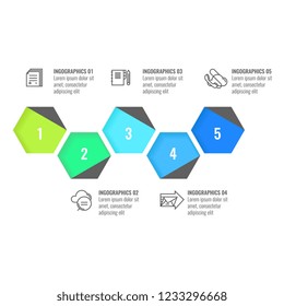 Vector illustration infographic timeline design template with label design and icons.