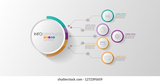 Vector illustration infographic timeline design template with label design and icons.