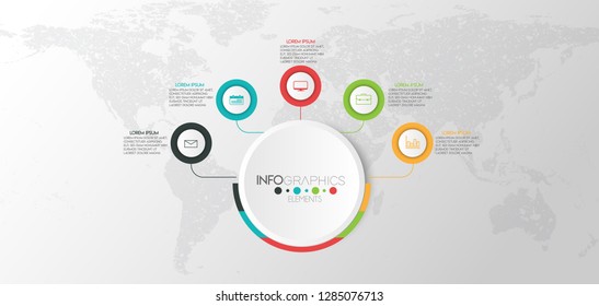 Vector illustration infographic timeline design template with label design and icons.