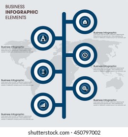 Vector illustration infographic timeline of seven options.