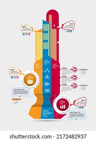 Vector illustration of infographic urban landscape. Smart city with futuristic elements