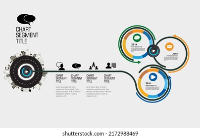 Vector Illustration Of Infographic Urban Landscape. Smart City With Futuristic Elements