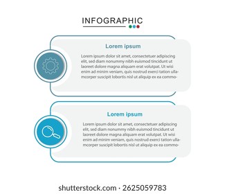 vector illustration of infographic whit 2 option or steps vector illustration.	