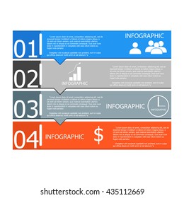Vector illustration Infographic workflow layout diagram number options web design