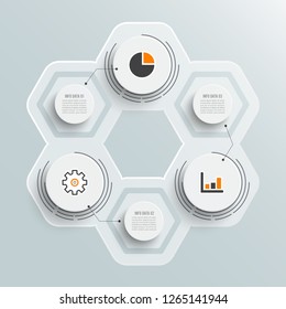 Vector illustration infographics 3 options. Template for brochure, business, web design
