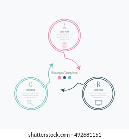 Vector illustration infographics 3 options