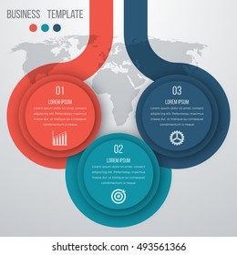 Infográficos de ilustração de vetor 3 opções