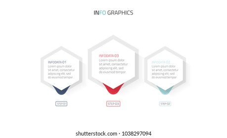 Vector illustration infographics 3 options.Business concept design with modern shapes can be used for report, presentation.
