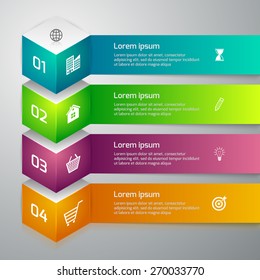 Vector illustration infographics 3d cube