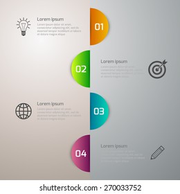 Ilustración vectorial 4 opciones de círculo