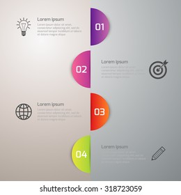 Vector illustration infographics 4 circle options.