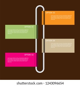 Vector illustration infographics 4 options.