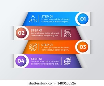 Vector illustration infographics 4 options. Template for business or presentation