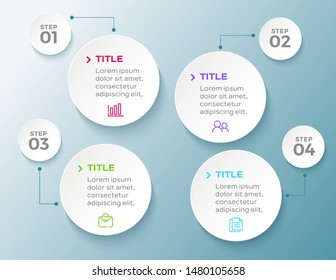Vector illustration infographics 4 options. Template for business or presentation
