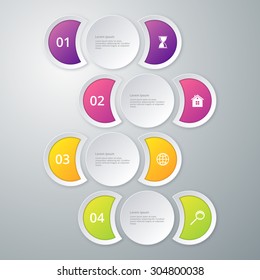 Vector illustration infographics 4 options.