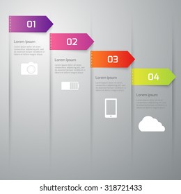 Vector illustration infographics 4 options.