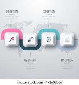 Vector illustration infographics 4 options