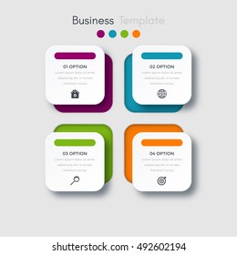 Vector illustration infographics 4 options