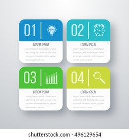 Vector illustration infographics 4 options