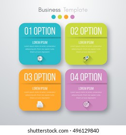 Vector illustration infographics 4 options