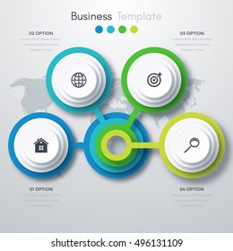 Vector illustration infographics 4 options