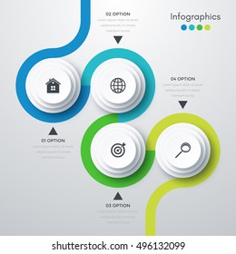 Vector illustration infographics 4 options