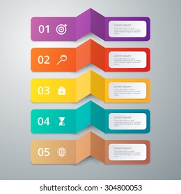 Vector illustration infographics 5 options.