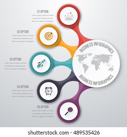 Vector illustration infographics 5 options