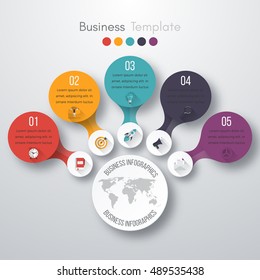 Vector illustration infographics 5 options