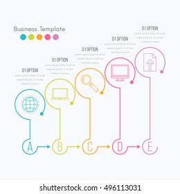 Vector illustration infographics 5 options