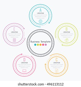 Vector illustration infographics 5 options