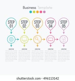 Vector illustration infographics 5 options